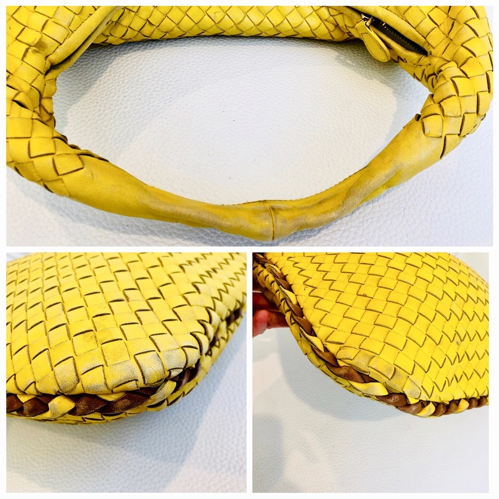 Bottega Veneta Yellow Woven Leather Hobo - Picture 5 of 12